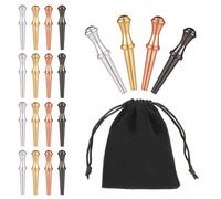 16pcs Piquets de Cribbage, 4 Couleurs Laiton Métal Adaptés Aux Trous 1/8 avec Sac Rangement Noir pour Jeux Société Traditionnels Piquets Jeu Faciles à Saisir pour Jeux Société
