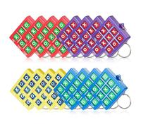16Pcs Porte-clés Tic Tac Toe,Mini Tic Tac Toe Porte-clés Jouet,Porte-Clés de Tic Tac Toe pour Enfants de 8 à 12 Ans,pour Clip de Sac à Dos Faveurs de Fête d'anniversaire