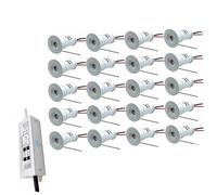 16PCS Spot À Faisceau LED, Mini Spot LED 1 W, Éclairage Mural De Fond Dissimulé 12 V, Spot À Intensité Variable Encastré 15 Mm, Pour Éclairage D'escalier, De Placard(Neutral White 4000k,120°)