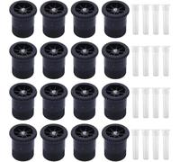 16PCS Variable Arc Nozzles - 360° Adjustable Pop-Up Sprinkler Heads Compatible, High-Efficiency Garden Lawn Irrigation Set, for Gardens, Terraces, Lawns (Black)