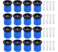 16PCS Variable Arc Nozzles - 360° Adjustable Pop-Up Sprinkler Heads Compatible, High-Efficiency Garden Lawn Irrigation Set, for Gardens, Terraces, Lawns (Drak Blue)