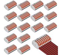 16PCS Wago Connecteurs Électriques Domino 3 Entrées 8 Ports Conducteur Bornier Ressort