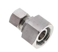 16S & 25S Raccord de coupe droit en acier inoxydable avec pivot 400 bar Joint torique FKM Cône d'etancheite ISO 8434-1