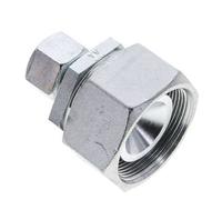 16S & 38S Acier zingue Raccord de coupe droit avec emerillon 315 bar Joint torique NBR Cône d'etancheite ISO 8434-1