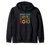 16th Birthday Idea Awesome Since September 2010 16 Years Old Sweat à Capuche