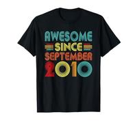 16th Birthday Idea Awesome Since September 2010 16 Years Old T-Shirt
