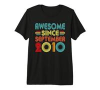 16th Birthday Idea Awesome Since September 2010 16 Years Old T-Shirt Haut de Gamme