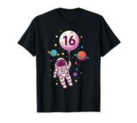 16th Unicorn Astronaut Space Birthday T-Shirt