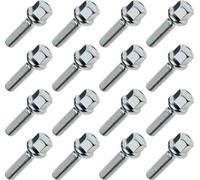 16x Boulon de roue M14x1,5x25, joint à rotule, filetage 25mm clé 17, pour Audi Mercedes VW Seat Skoda