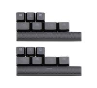 16x Keycaps PBT pour K65 K70 K95 pour G710 + Clavier de Jeu MéCanique, Touches RéTroéClairéEs pour MX (Noir)