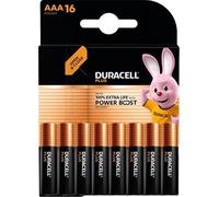 16X Piles Duracell AAA Plus Power Boost, jusqu'à 100% d'autonomie supplémentaire (1 Blister de 16 Piles) 16 Piles AAA (LR03/MN2400)