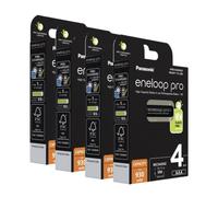 16X PILES PANASONIC ENELOOP PRO AAA 930mAh RECHARGEABLE Ni-MH HR03 BK-4HCDE