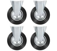 16x Roulettes Fixes 200 mm Table Basse Etabli Meuble Chariot Roulant vidaXL