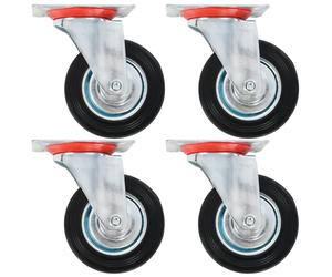 16x Roulettes Pivotantes 100 mm Table Basse Etabli Chariot Roulant vidaXL