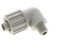 16x10mm & G1/4'' Raccord à compression coude en PP avec filetage mâle 10 bar PVC et PA