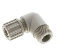 16x10mm & G3/4'' Raccord à compression coude en PP avec filetage mâle 10 bar PVC et PA