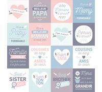 16x3 Autocollants Famille