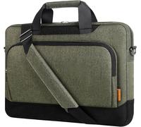 17-17.3 Pouces Sacoche Pour Ordinateur Portable Mallette D'Affaires Sac À Bandoulière Compatible Avec 17.3"" Hp Pavilion/Msi Gs73Vr Stealth Pro/Dell Inspiron 17/Acer/Asus,Vert Foncé[POU6260199] Vert