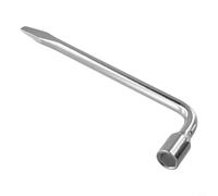 17/19/21 mm Clé à douille robuste pour écrou de roue de pneu de camion, outil de réparation hexagonal compact avec poignée de 28 cm, acier inoxydable 45#, parfait pour les urgences (17 mm)