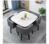 17,70 cm, table de salle à manger et chaises, table de cuisine avec 4 chaises, lot de 5 petites tables de cuisine modernes avec chaises, pour petit appartement, 16,90 cm