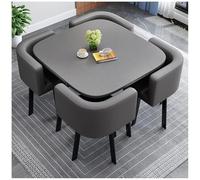 17,70 cm, table de salle à manger et chaises, table de cuisine avec 4 chaises, lot de 5 petites tables de cuisine modernes avec chaises, pour petit appartement, 10,80 cm