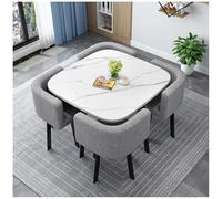 17,70 cm, table de salle à manger et chaises, table de cuisine avec 4 chaises, lot de 5 petites tables de cuisine modernes avec chaises, pour petit appartement, 17,90 cm