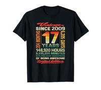 17 Ans 204 Mois d'être génial né 2009 17e Anniversaire T-Shirt