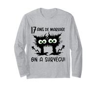 17 Ans De Mariage Noces De Rose Humour Couple Chats Manche Longue
