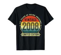 17 ans vintage 2008 édition limitée célébration design T-Shirt