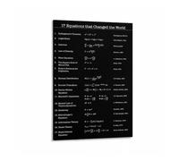 17 Equations Educational Metal Sign That Changed The World Math Chart For Classroom Home Office Science Decor 8 X 12 in
