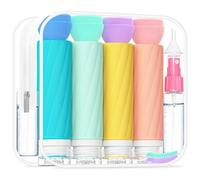 17 Flacons de Voyage pour Produits de Toilette, Taille Approuvée TSA, Contenants Étanches, Essentiels pour Gel Douche, Shampoing, Lotion & Après-Shampoingv