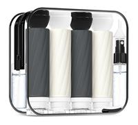 17 Flacons de Voyage pour Produits de Toilette, Taille Approuvée TSA, Contenants Étanches, Essentiels pour Gel Douche, Shampoing, Lotion & Après-Shampoing