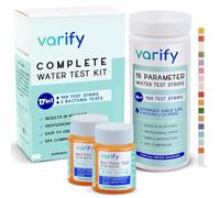 17 in 1 Premium Drinking Water Test Kit - 100 Strips + 2 Bacteria Tests - Home Water Quality Test - Well and Tap Water - Easy Testing for Lead, Bacteria, Hardness, Fluoride, pH, Iron, Copper and more!