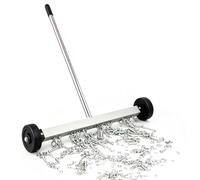 17-Inch Balayeuse Magnétique avec Roues, Balai Magnétique Capacité Maximale 4KG, Support Télescopique et Roues pour Ramasser Les Clous, pour Nettoyage Atelier Garage Chantier
