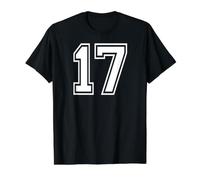 17, numéro dix-Sept, Sports d'équipe, Correspondance Graphique, Varsity T-Shirt Graphique avec Valeur