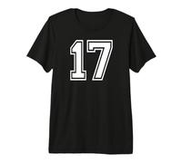 17, numéro dix-Sept, Sports d'équipe, Correspondance Graphique, Varsity T-Shirt Haut de Gamme