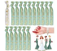 17 Pcs Bracelets Team Brid,EVJF Bracelet Team Bride,1 Blanc Bracelet Bride,16 Vert Bracelets Team Bride,pour Décorations de Mariage,Enterrement de Vie de Jeune Fille,Fête de Mariage Accessoires