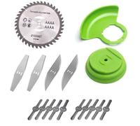 17 Pièces Lame Débroussailleuse, Lame Coupe Bordure sans Fil, Coupe Bordure Lame de Rechange, Lames Coupe Herbe, Jeu de Lames de Tondeuse à Gazon, pour La Coupe De Jardin, Pelouses Arbustes