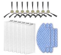 (17 Pièces) M210 Pièces de Rechange Compatibles avec Lefant M210B, M213S, M210S, M210, M213, OKP Life K2, K3, K3A, K4, K5 Aspirateur Robot, 6 Filtres HEPA, 8 Brosses Latérales, 3 Balais à Franges, Kit