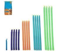 17 pièces Magic Bag-Sealing Sticks en 5 tailles, Reusable, étanche à l'air et résistant à l'humidité pour les aliments frais, les collations et les ingrédients de cuisine, ferme sachet alimentaire