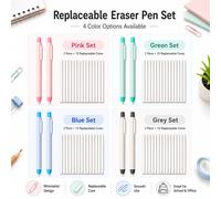 17 pièces/Set Gomme de style stylo professionnel pour le dessin et l'art, gomme de précision extensible à bouton, utilisée pour le nettoyage et l'effacement sans poussière, la peinture, le design, les