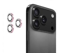 17 Pro Max Camera Lens Protector ENKAY HAT PRINCE Rhinestone Decor Rear Lens Film Pink for 17 Pro