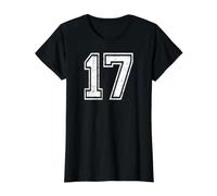 17 Sports d'équipe numéro dix-Sept : Grunge Varsity Matching T-Shirt Graphique avec Valeur