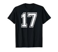 17 Sports d'équipe numéro dix-Sept : Grunge Varsity Matching T-Shirt Graphique avec Valeur