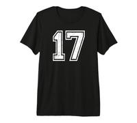 17 Sports d'équipe numéro dix-Sept : Grunge Varsity Matching T-Shirt Haut de Gamme