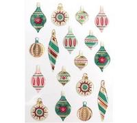 17 stickers boules de Noël époxy Multicolore G