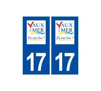 17 Vaux sur Mer logo autocollant plaque sticker - Angles : droits