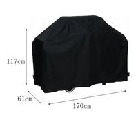 170 * 61 * 117cm Noir Bbq imperméable couverture pluie extérieur Barbecue Grill Protecteur pour le gaz au charbon électrique