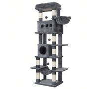 170 cm Grand Arbre à Chat, Arbre pour Grand Chat, avec Grand Perchoir, Tapis Lavable, 2 niches Chat, 8 Griffoirs, Ha, Pompons À propos de cet article1. Hauteur de 170 cm pour un plaisir d'escalade san