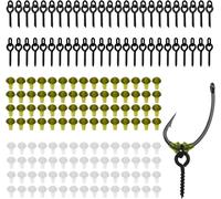 170 Pieces Screw Fishing Lures Set Carpfishing Accessories,50 Pieces Screw Fishing Lures Hook Screw Bait And 120 Pieces Hook Fasteners For Carp Fishing